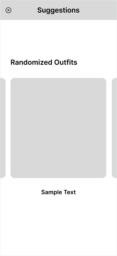 IDK what to wear pop-up wireframe