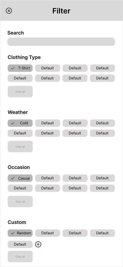Old filter wireframe
