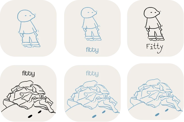 Fitty logo variations