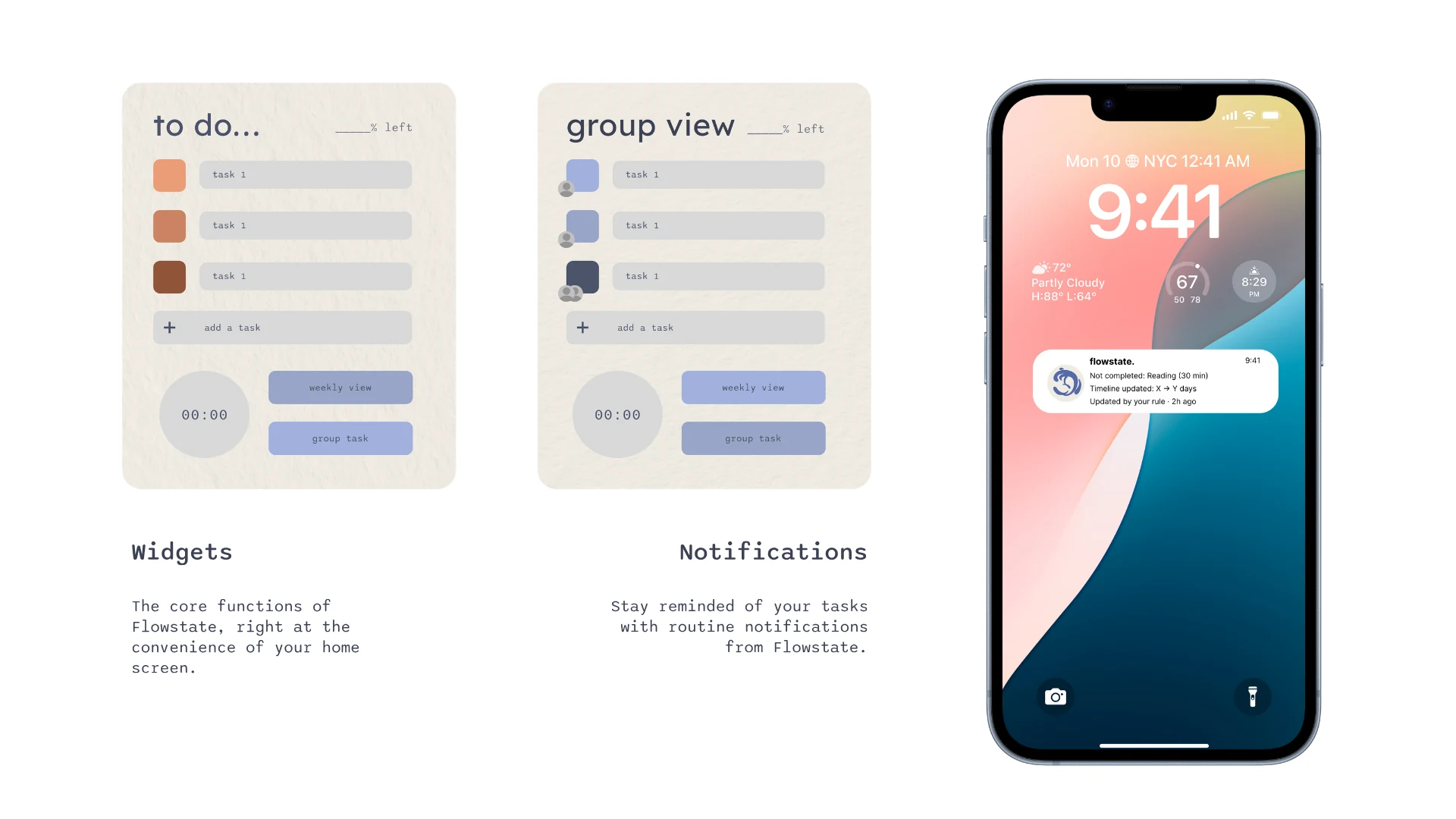 Notifications and Widgets Designs